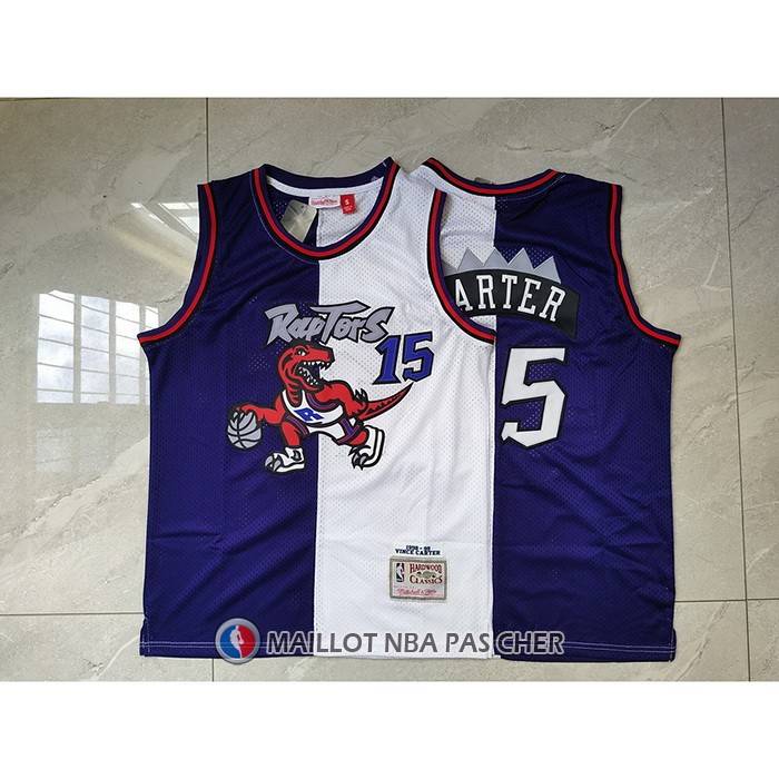 Maillot Tornto Raptors Vince Carter NO 15 Split Edition Volet Blanc